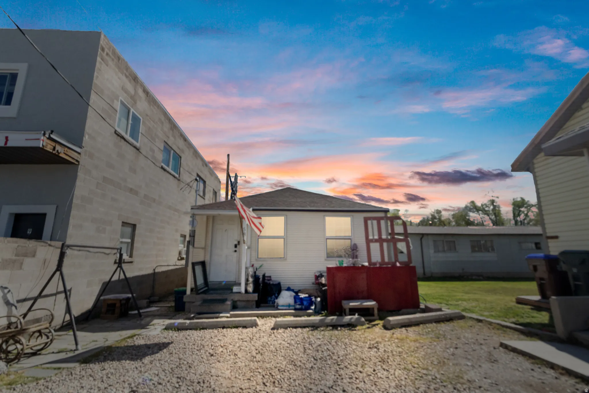 Back of property with a patio area