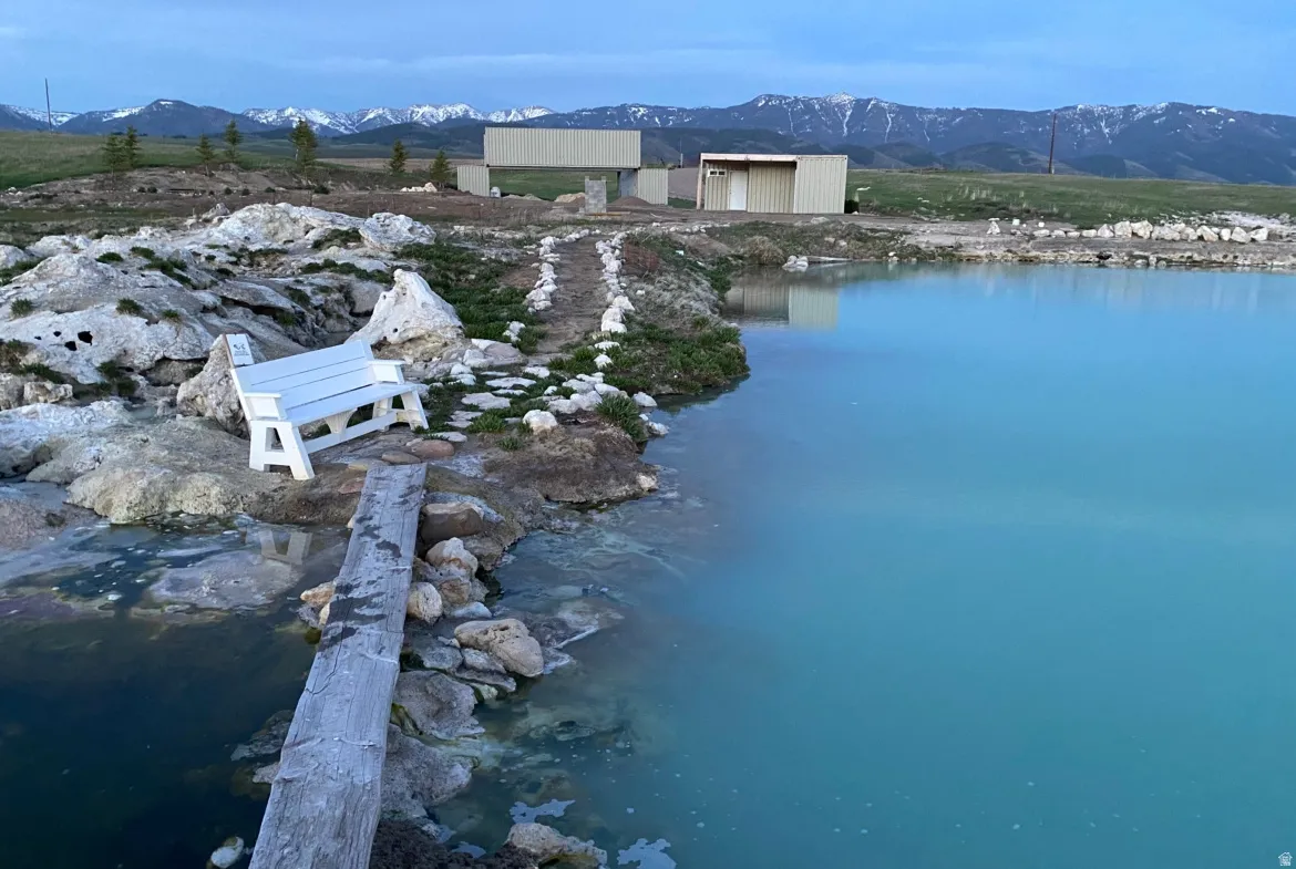 Water view featuring mountains