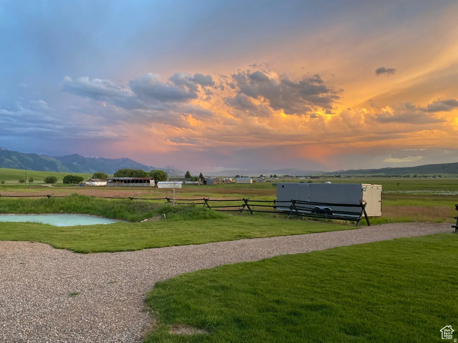 View of property's community featuring a water and mountain view