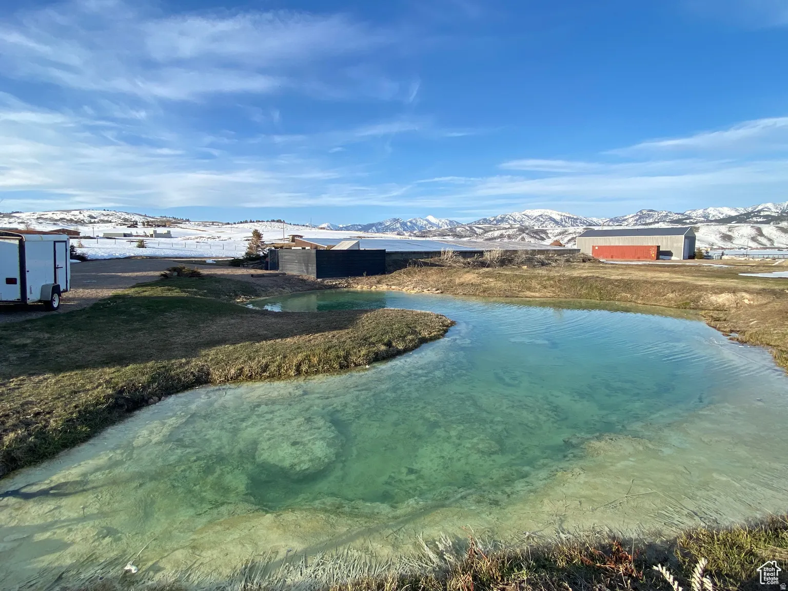 Water view with mountains