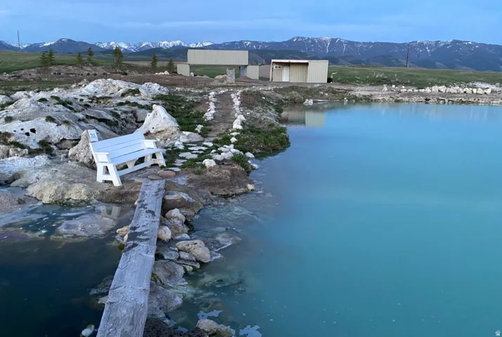Water view featuring mountains