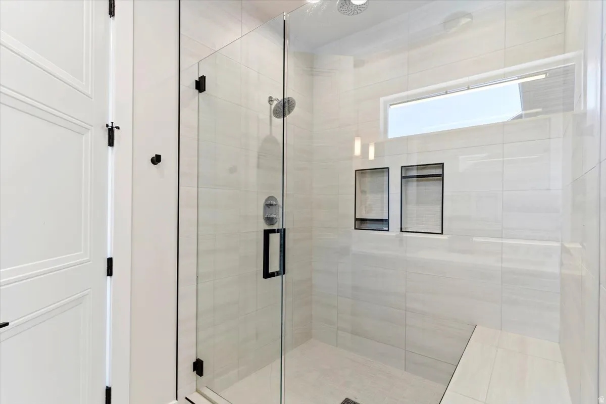 Bathroom with a shower stall