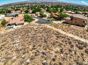 Aerial perspective of suburban area
