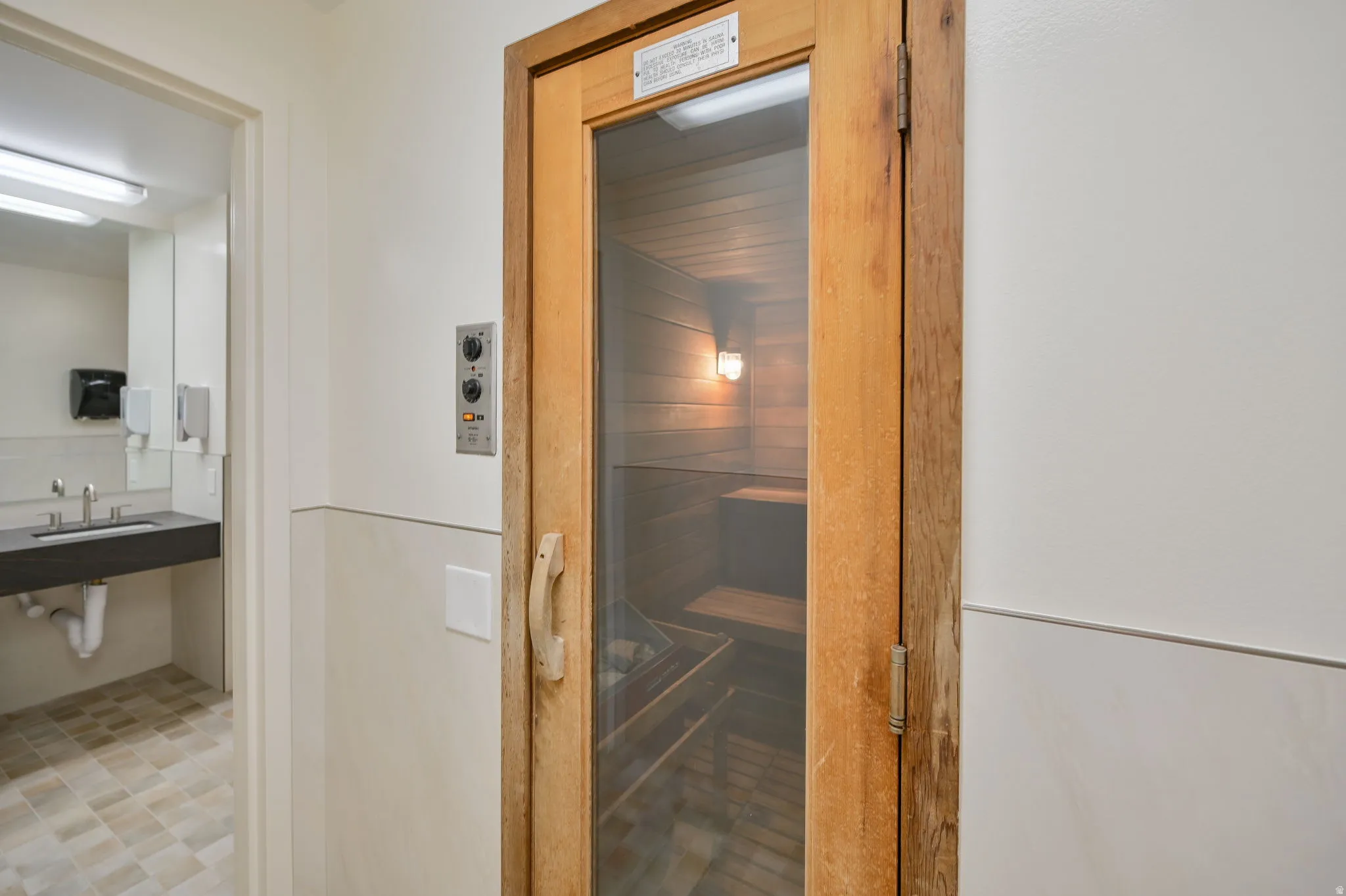 Sauna entry.