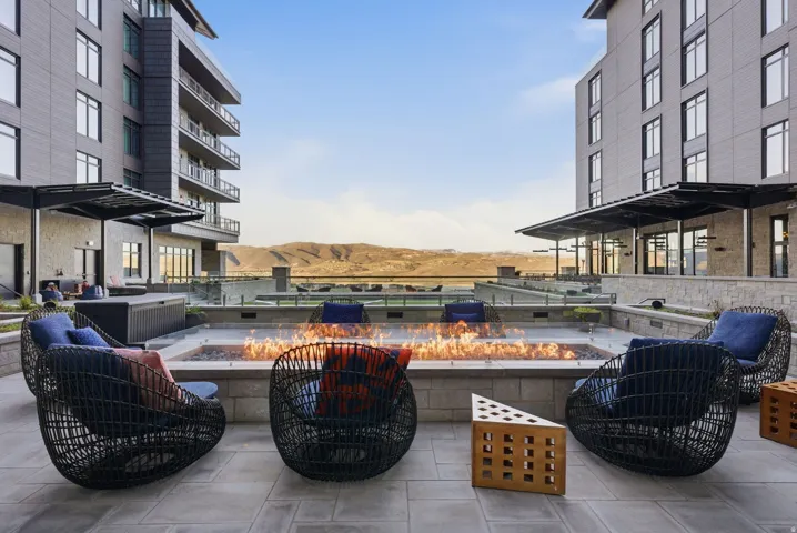 View of patio / terrace featuring a fire pit