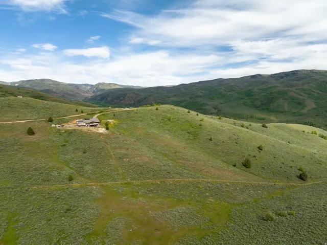 Mountain view with rural landscape