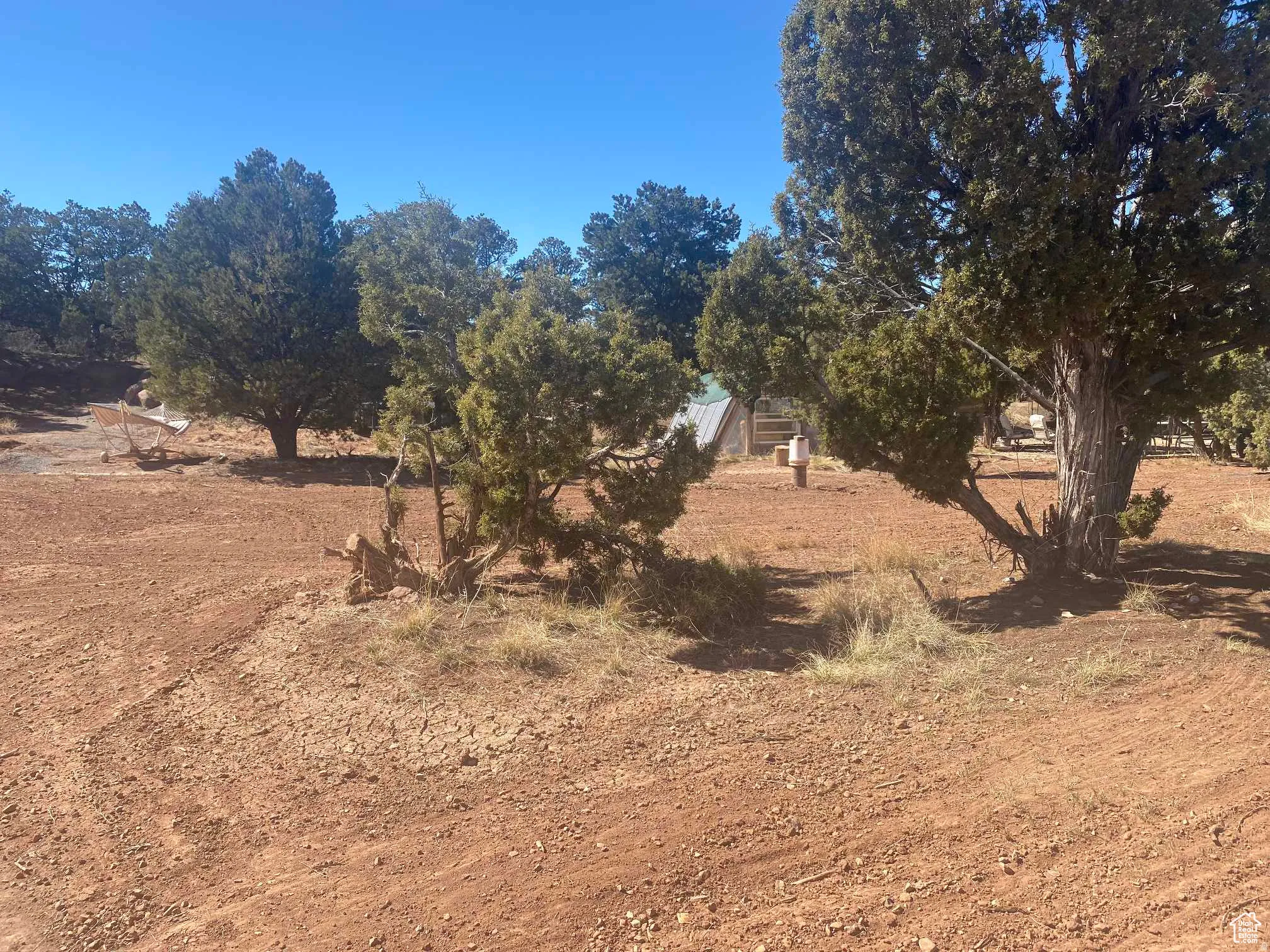 View of yard with a rural view