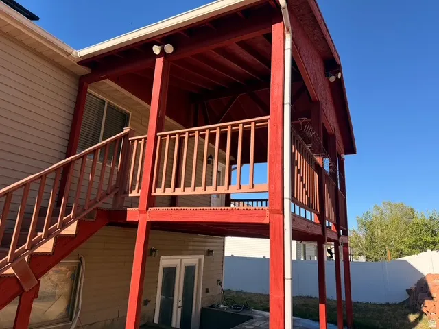 Large deck newly painted