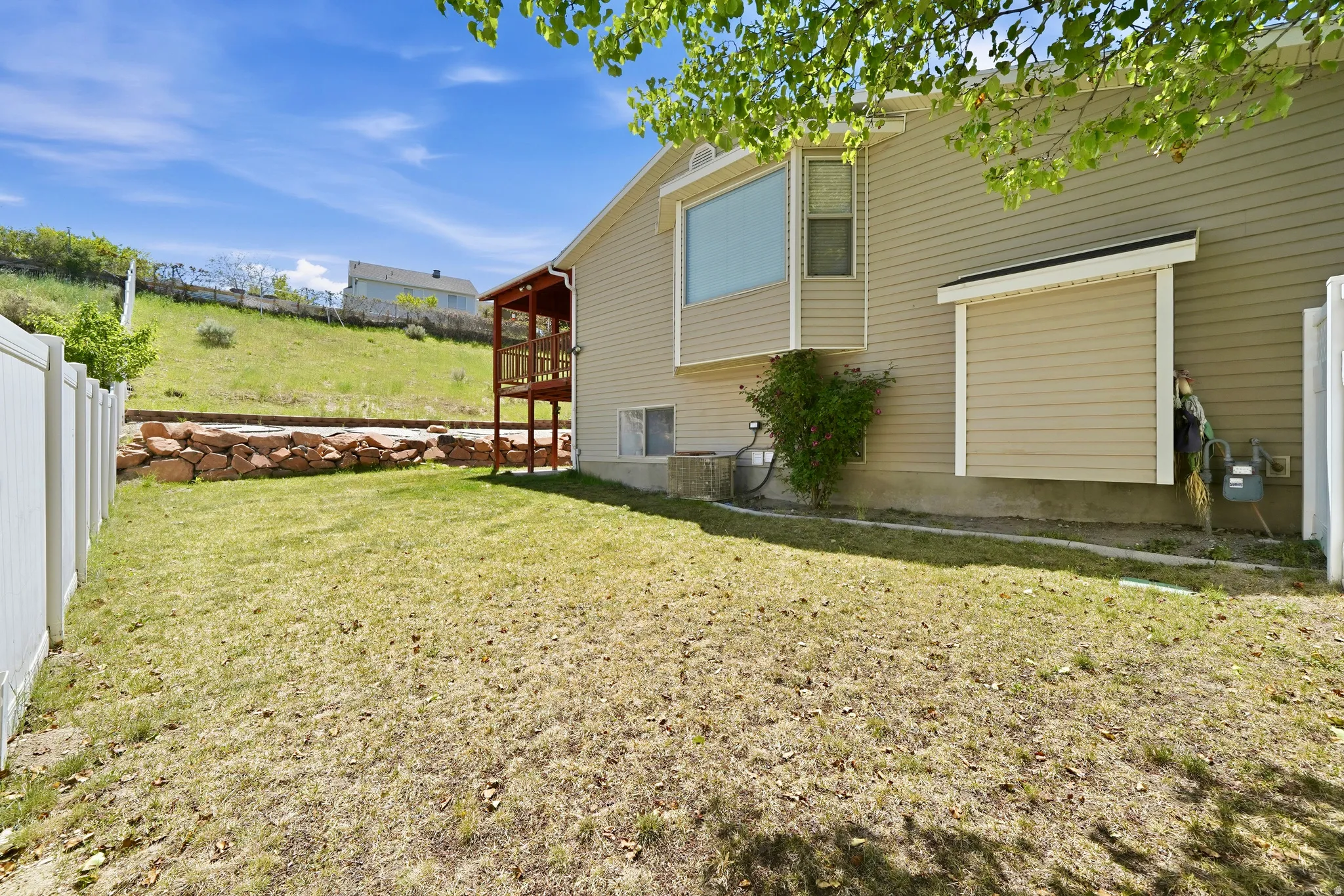 Side Yard and view of full yard