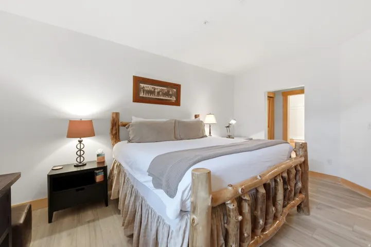Bedroom featuring light wood-style flooring