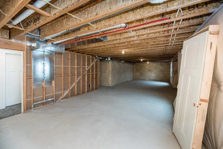 View of unfinished below grade area