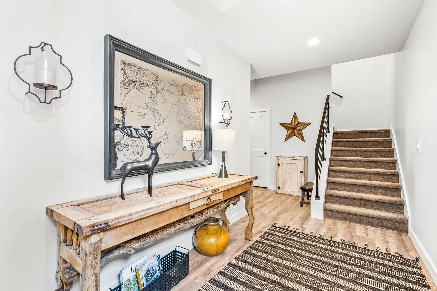 Entryway featuring wood finished floors