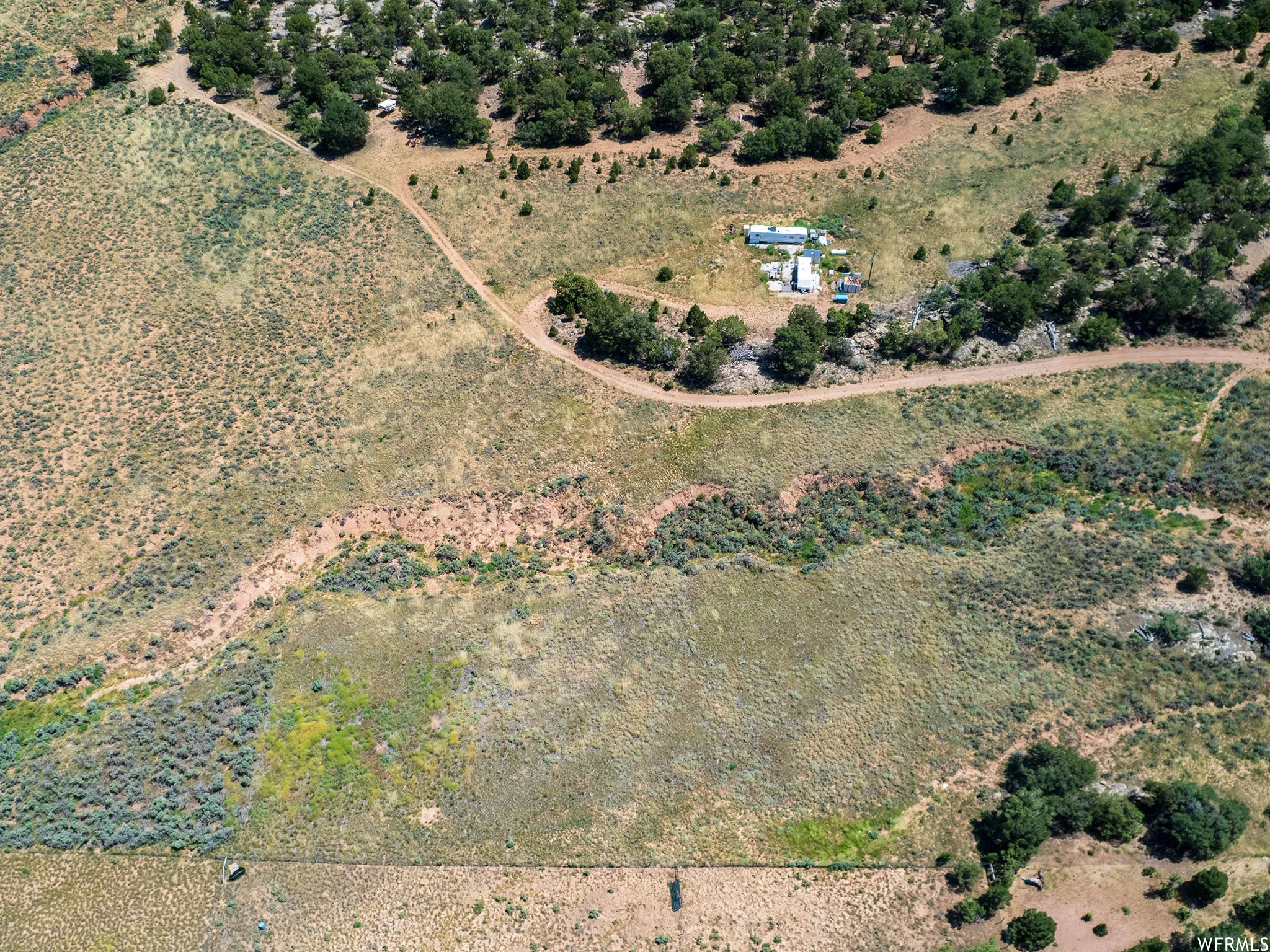 Aerial overview of property's location with rural landscape