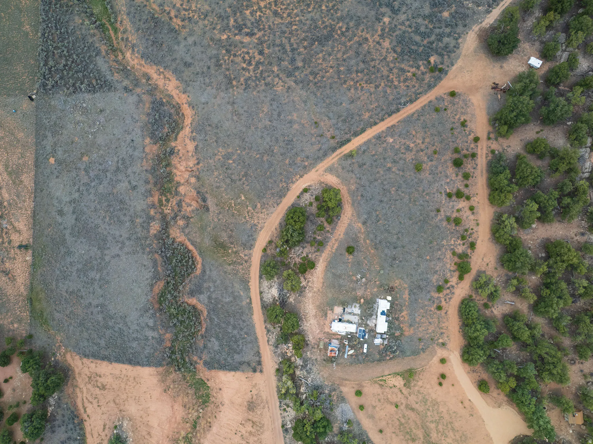 Aerial overview of property's location featuring rural landscape