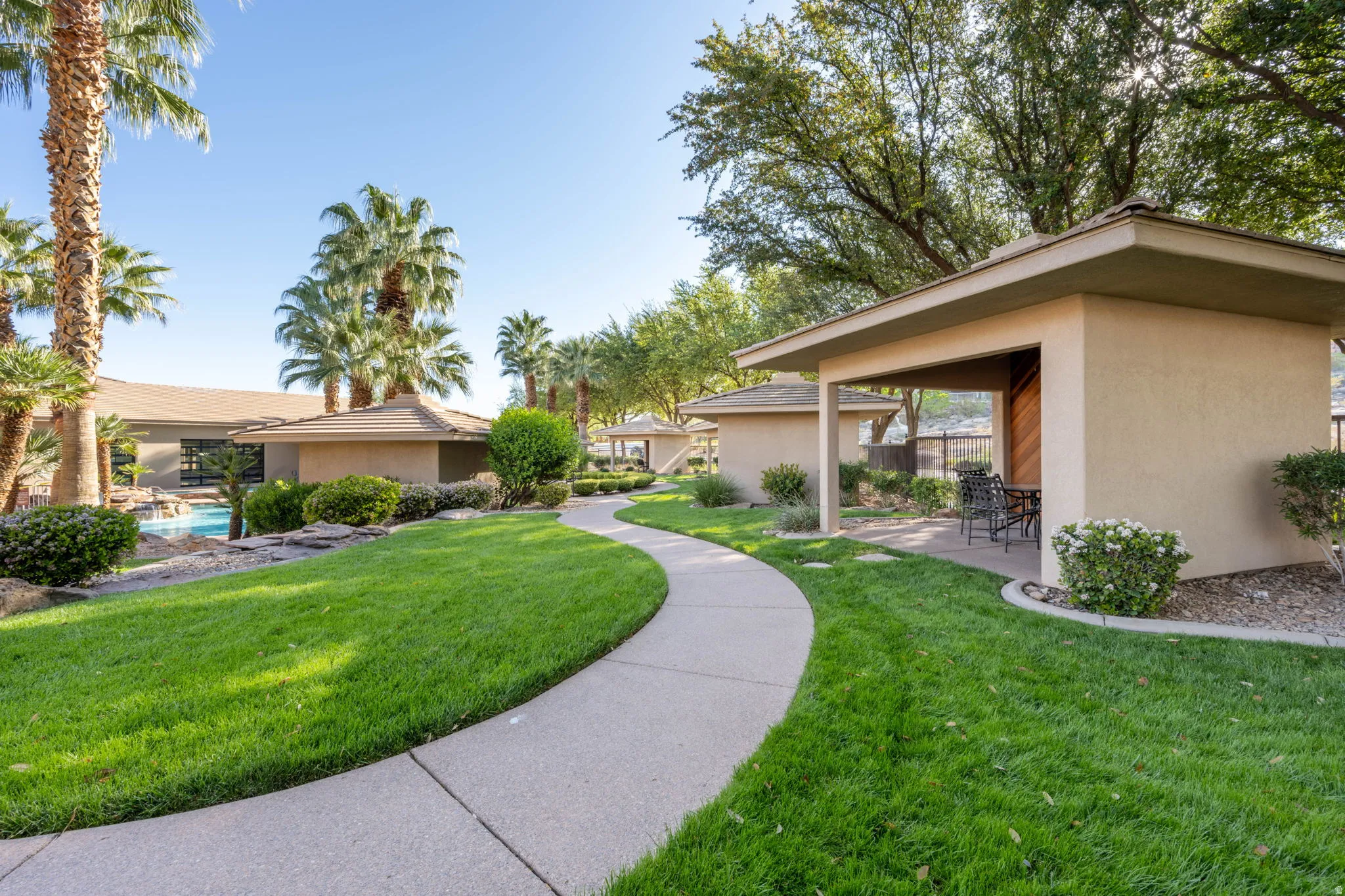 Surrounding community with a patio