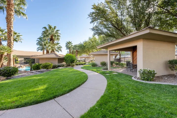 Surrounding community with a patio