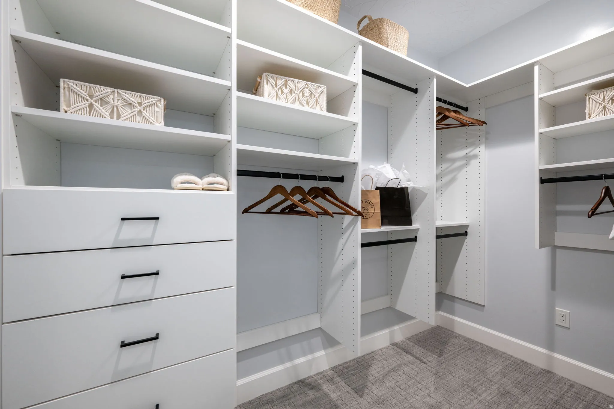 View of walk in closet