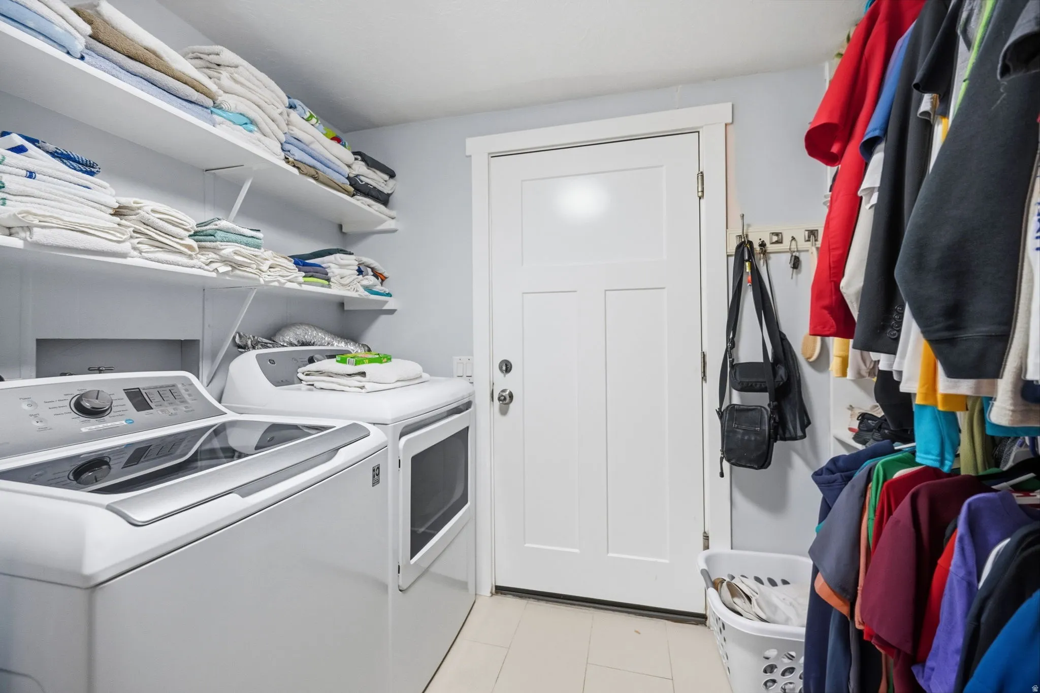 Laundry room with independent washer and dryer