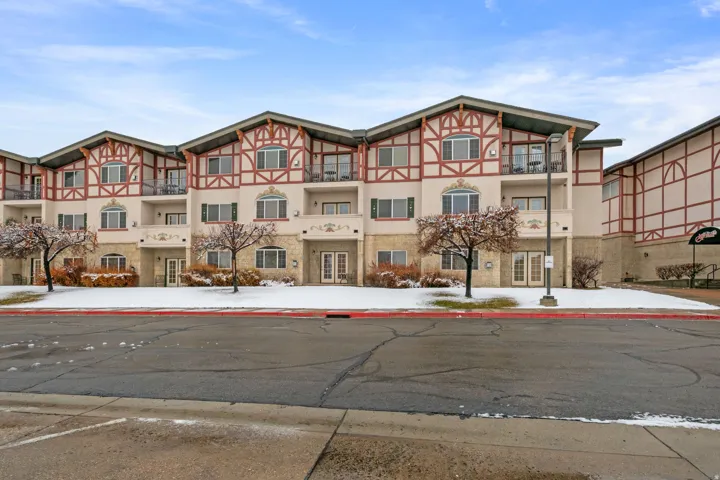 View of snow covered building