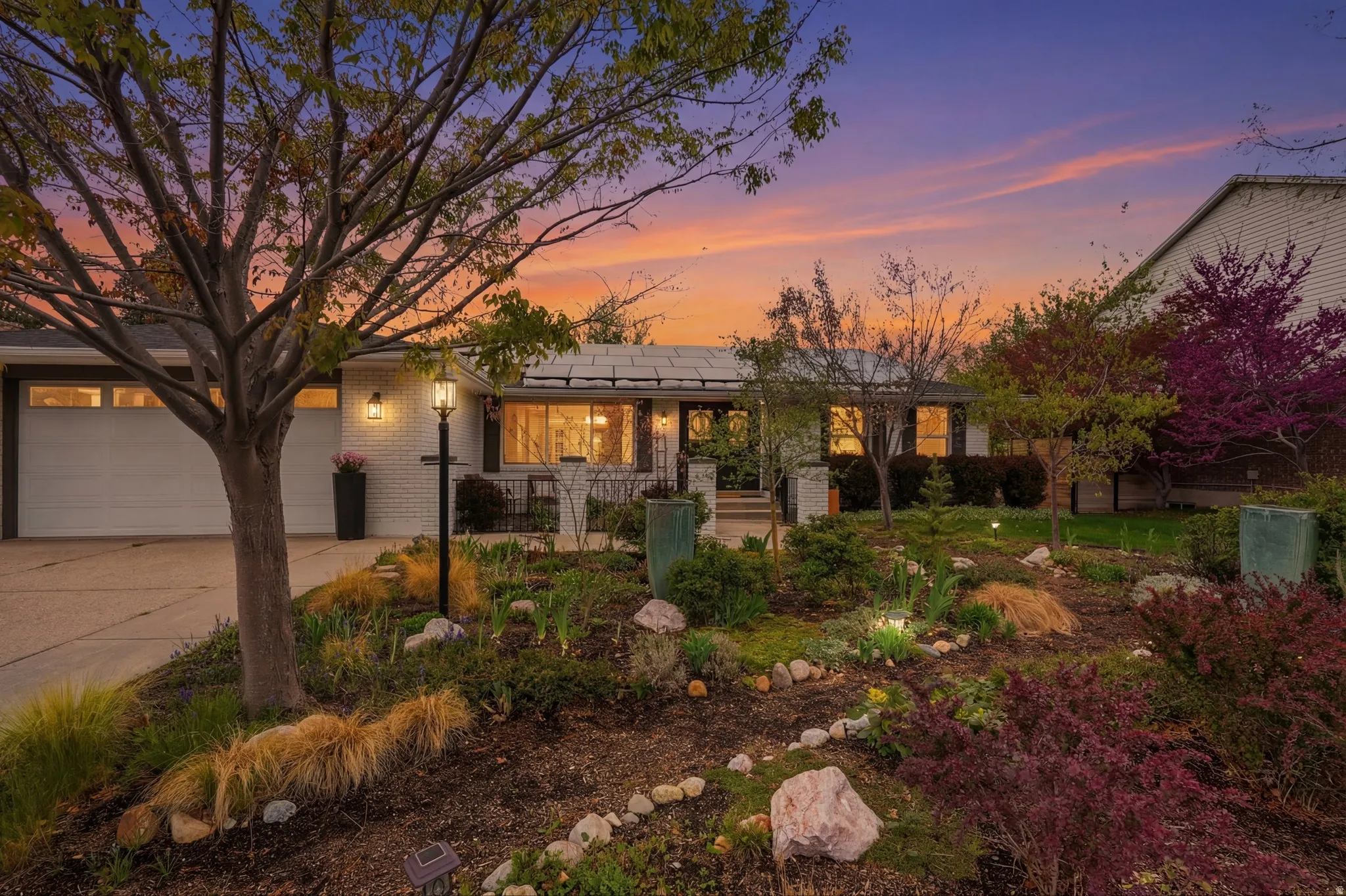 Front of home at twilight