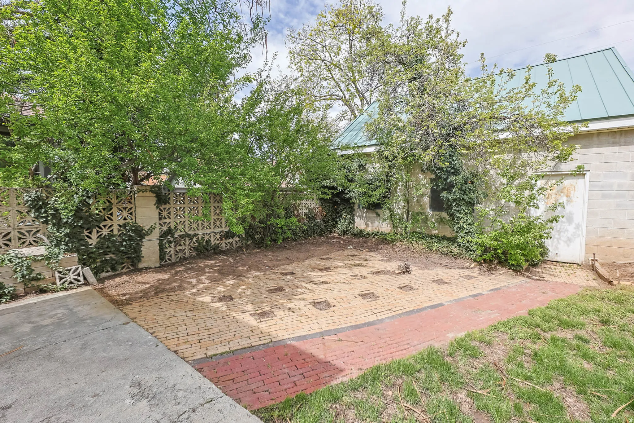 View of fenced yard