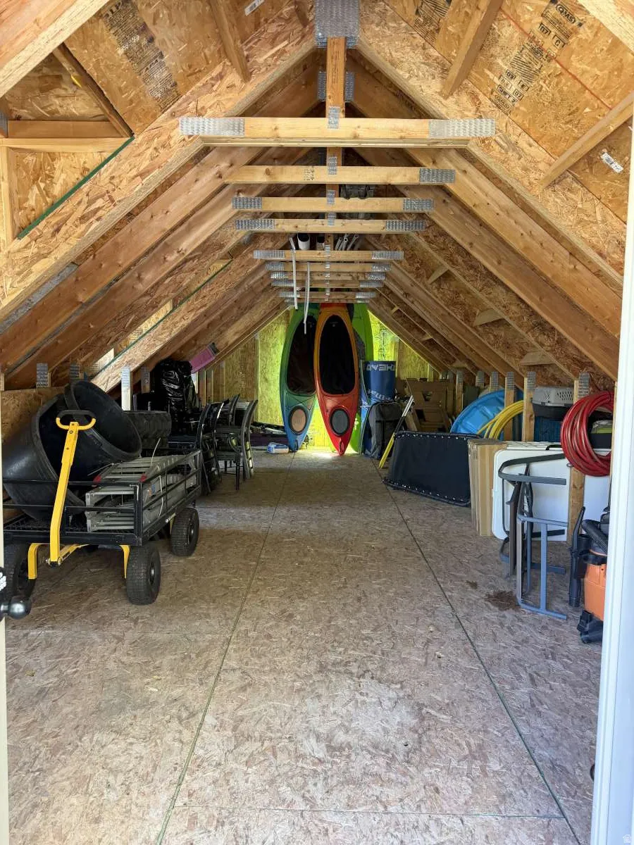View of unfinished attic