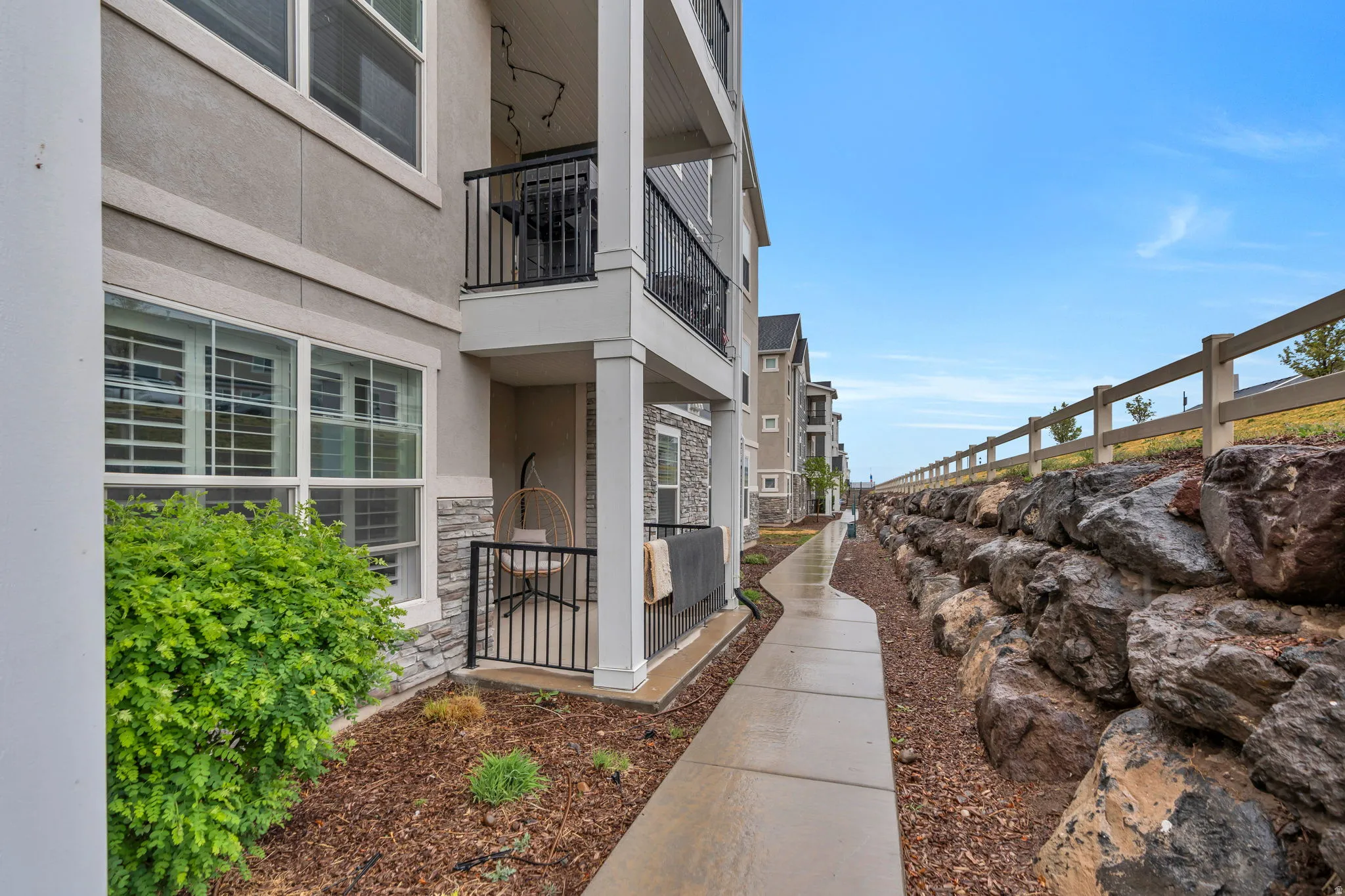 View of community featuring a balcony