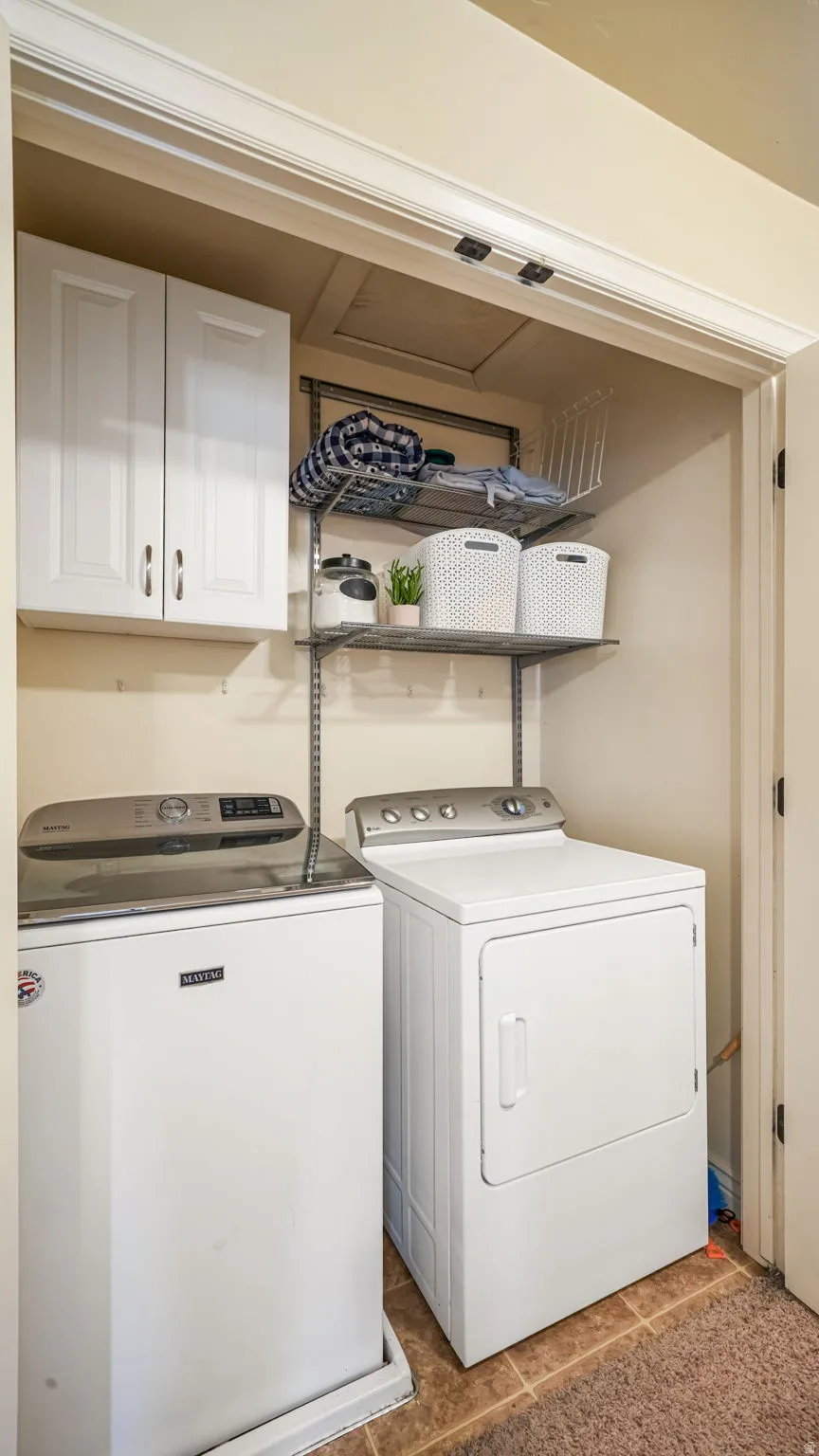 Laundry area featuring washing machine and dryer