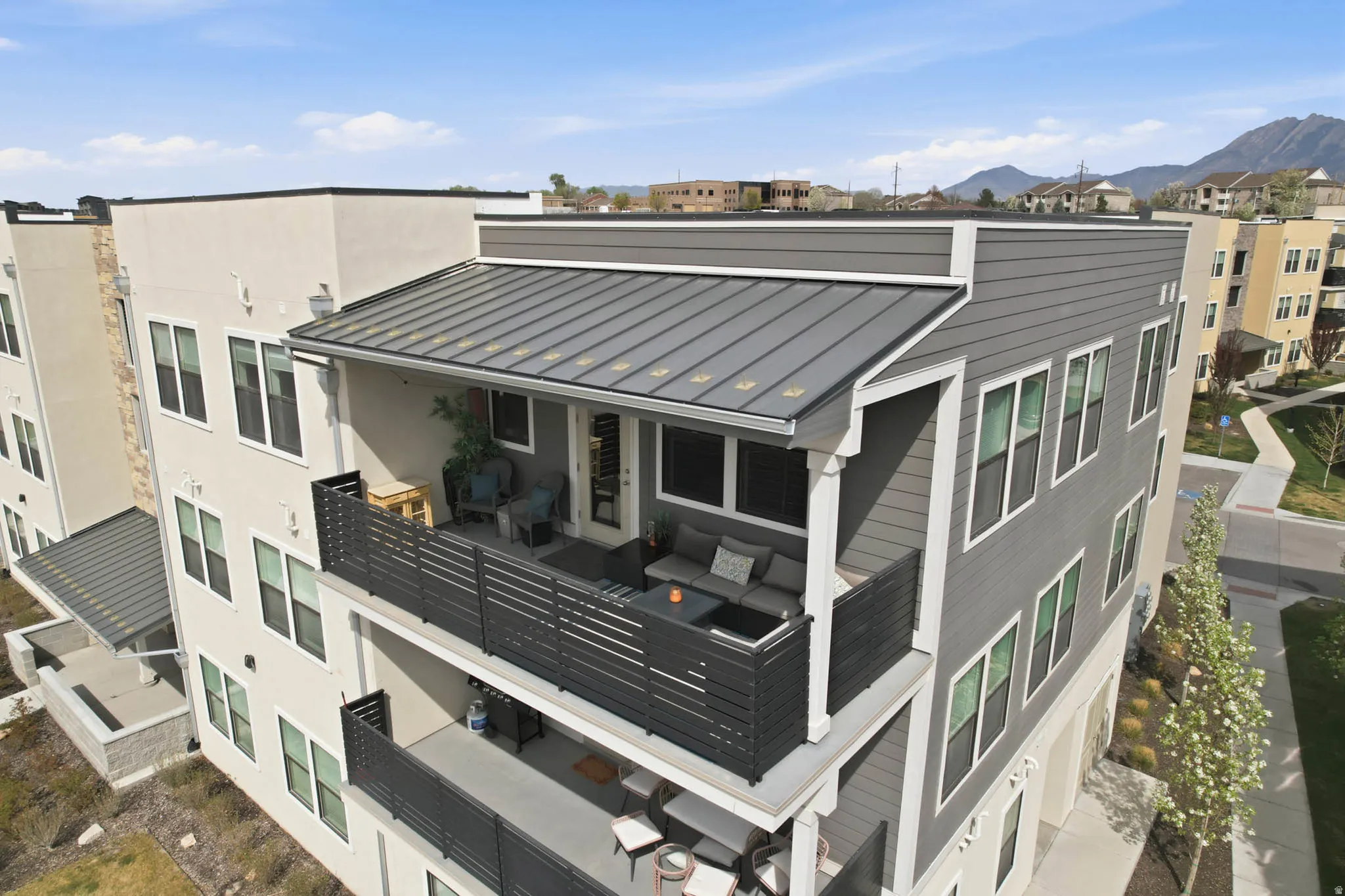 Outward view of balcony
