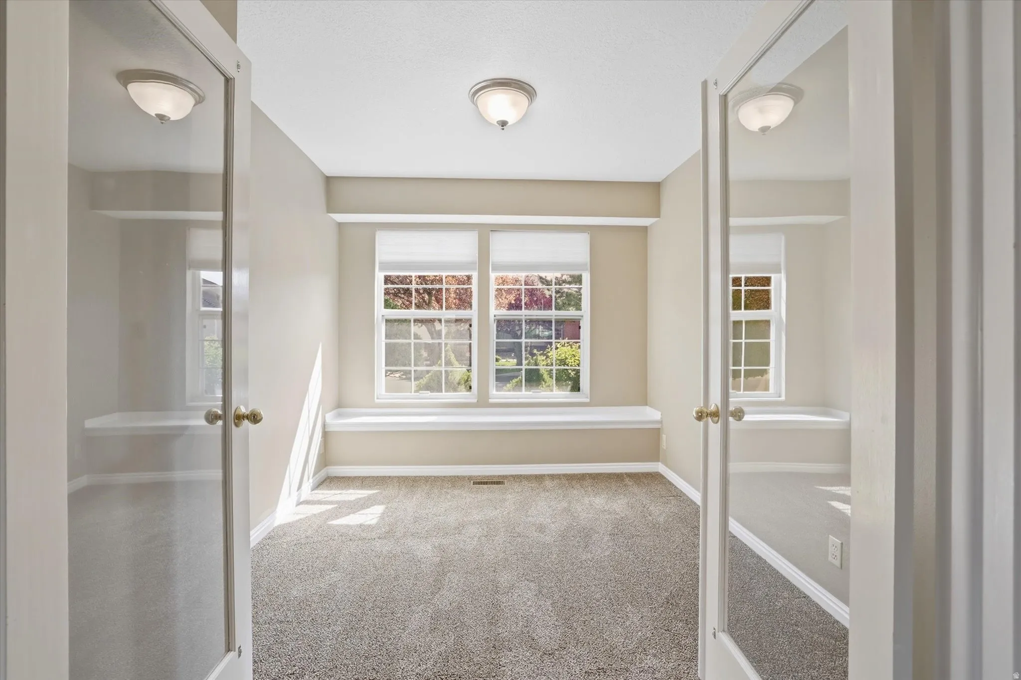 Office with French doors