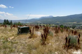 Mountain view with rural landscape