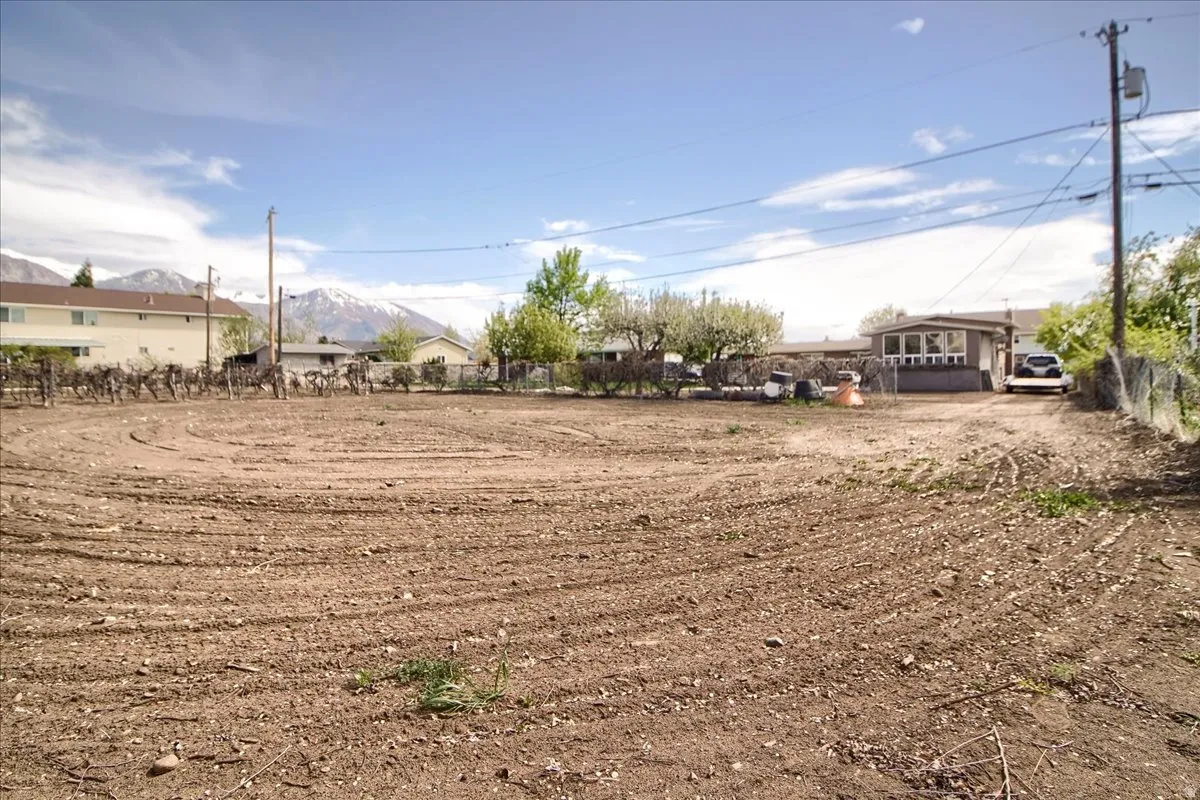 View of yard with a mountain view