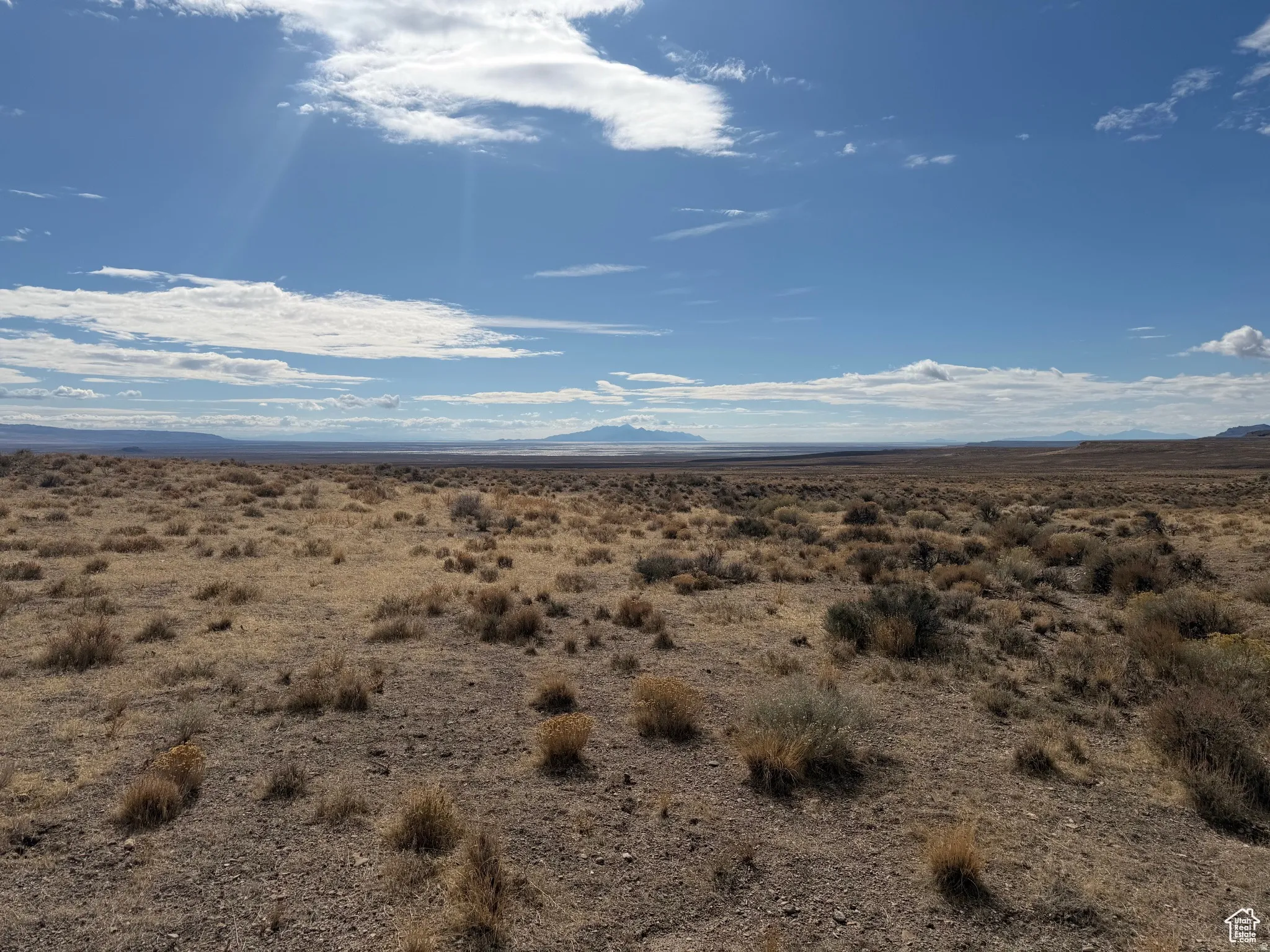 View of mountain background with a desert landscape and rural landscape