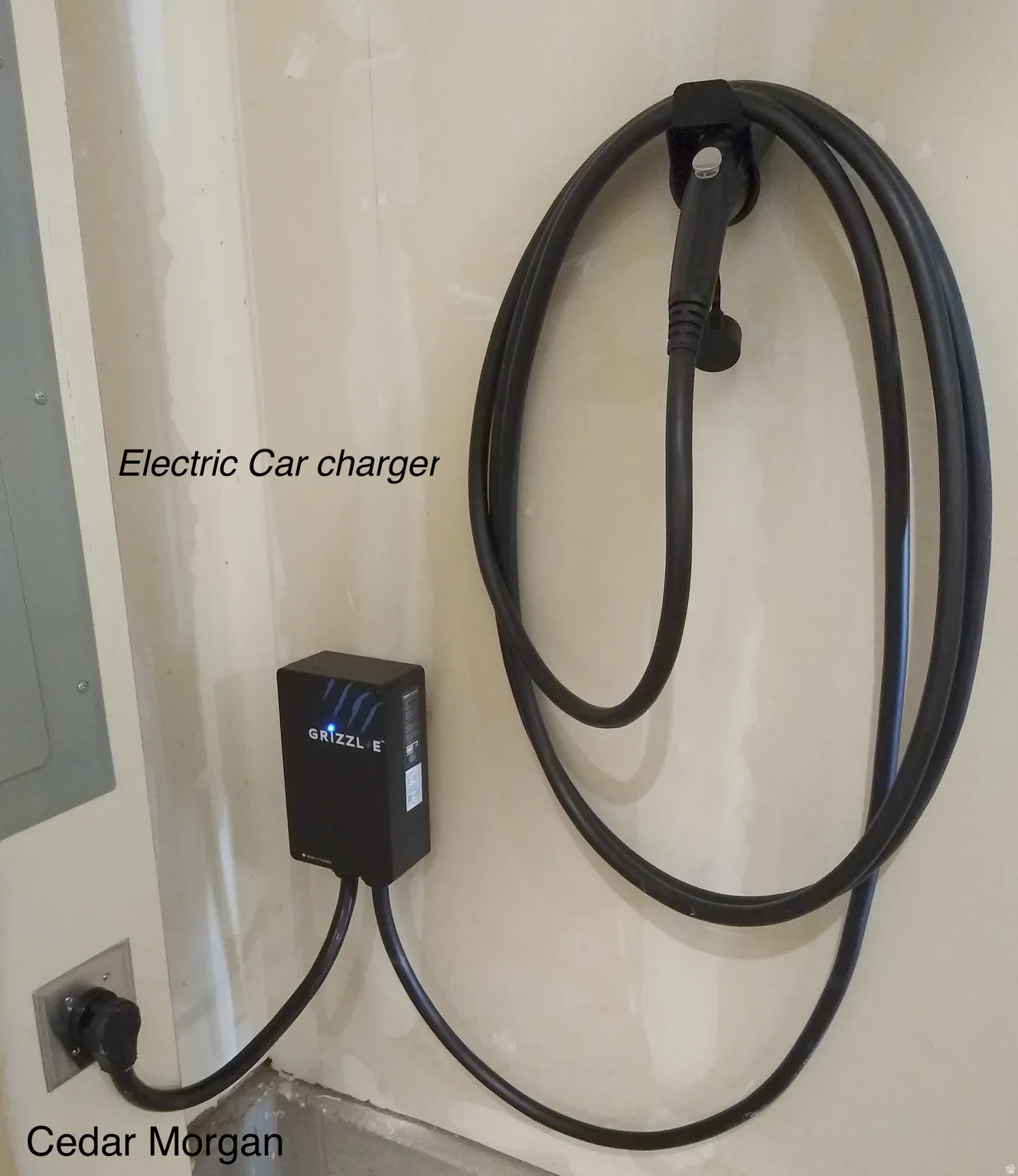 Detailed view of car charger