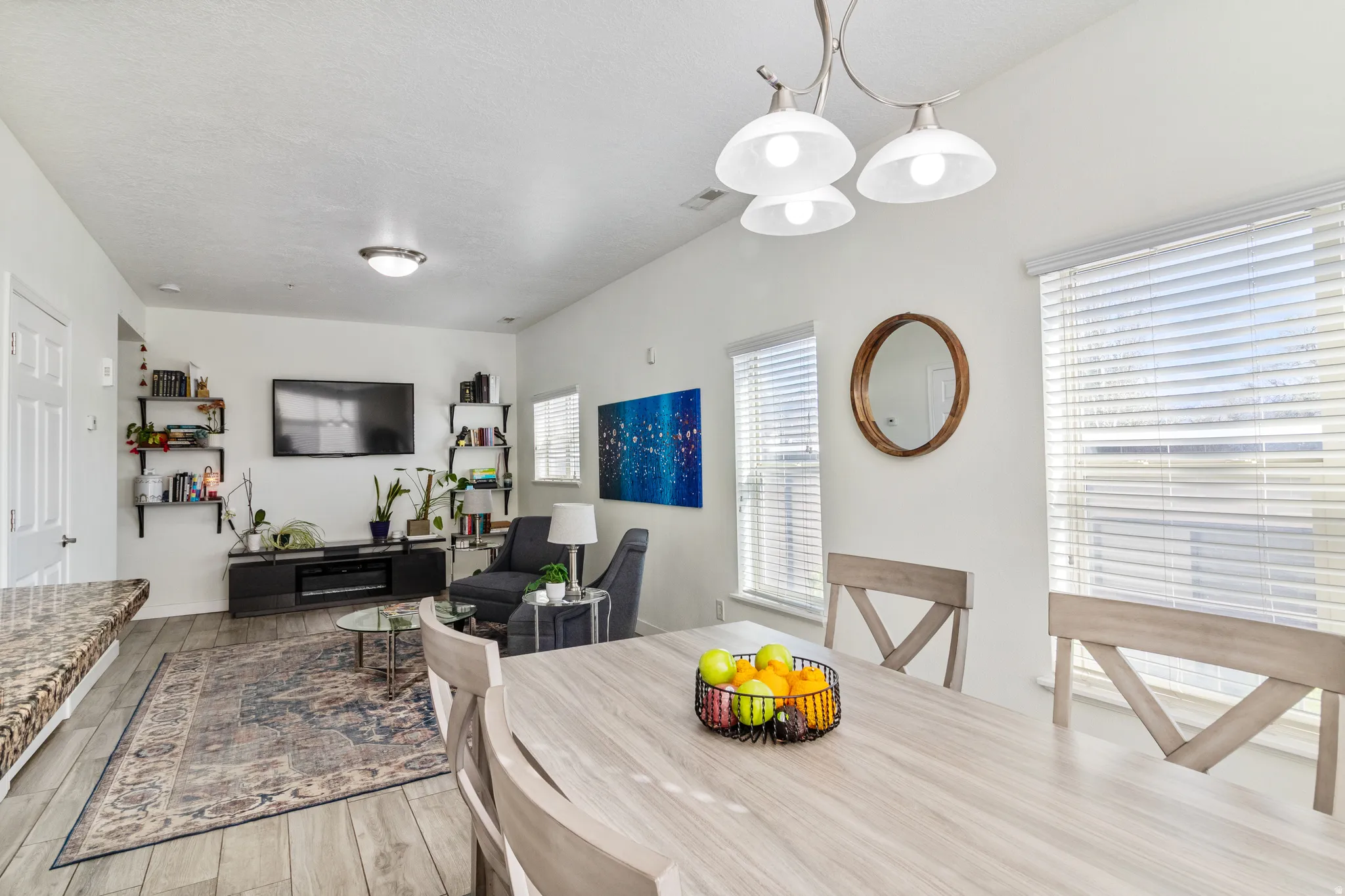 Dining area with lots of natural light.