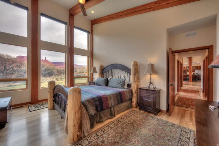 Bedroom featuring light wood finished floors and recessed lighting