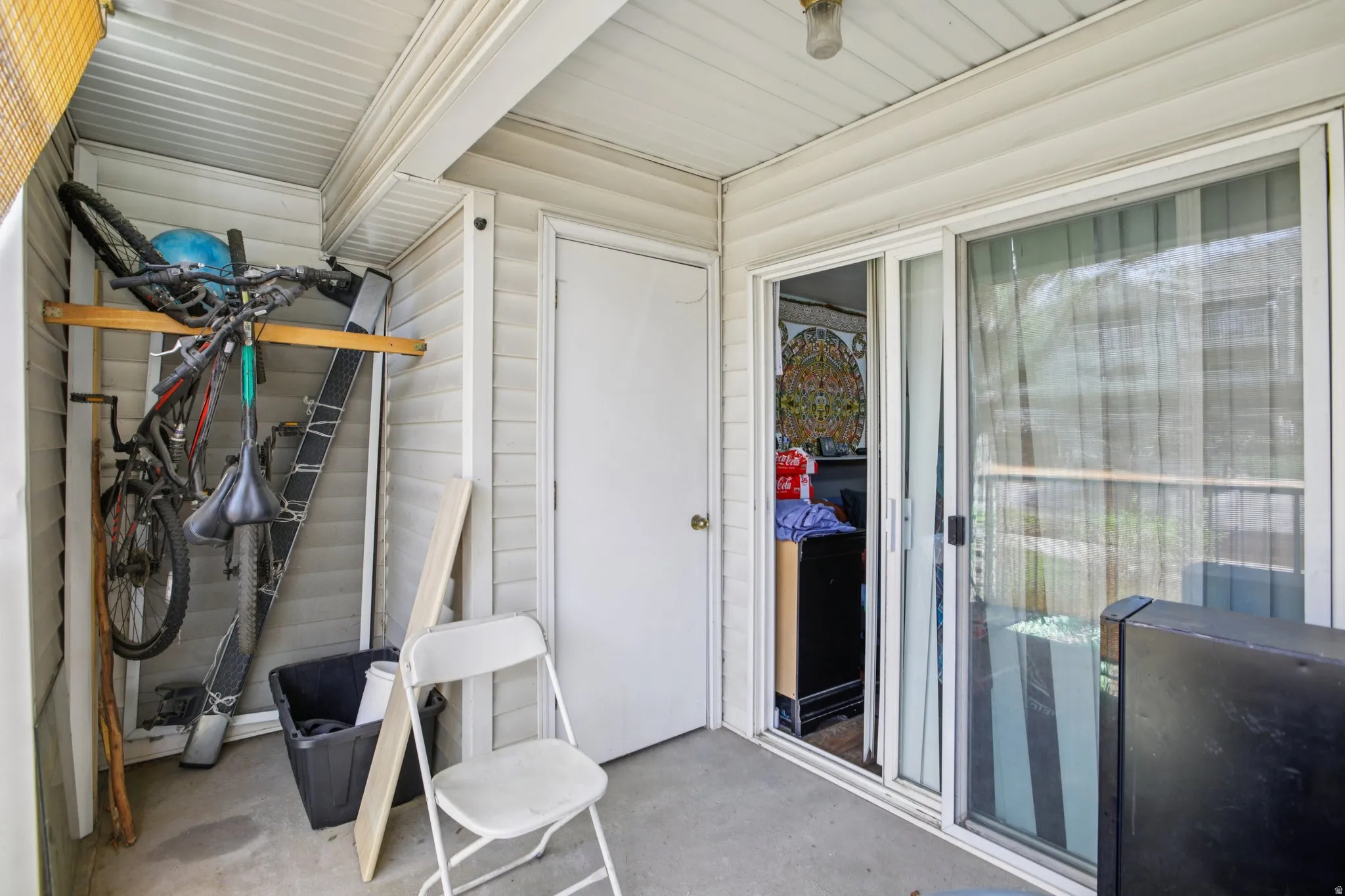 View of patio storage