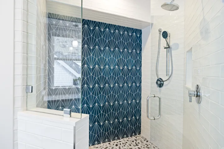 Bathroom with a shower stall
