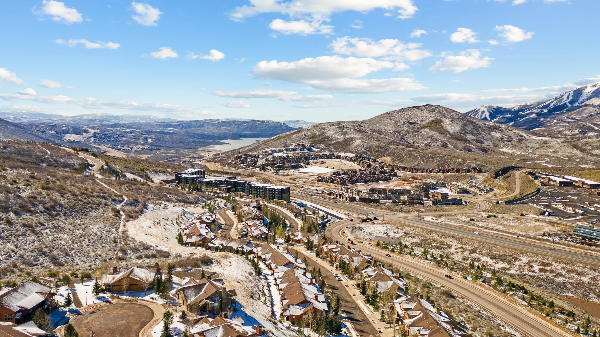 Mountain view with nearby suburban area