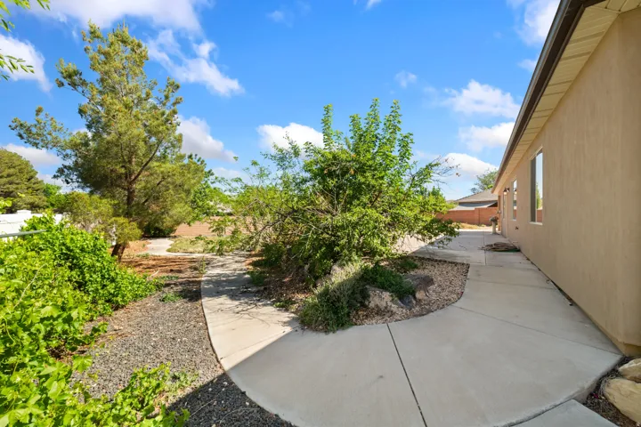 View of fenced yard