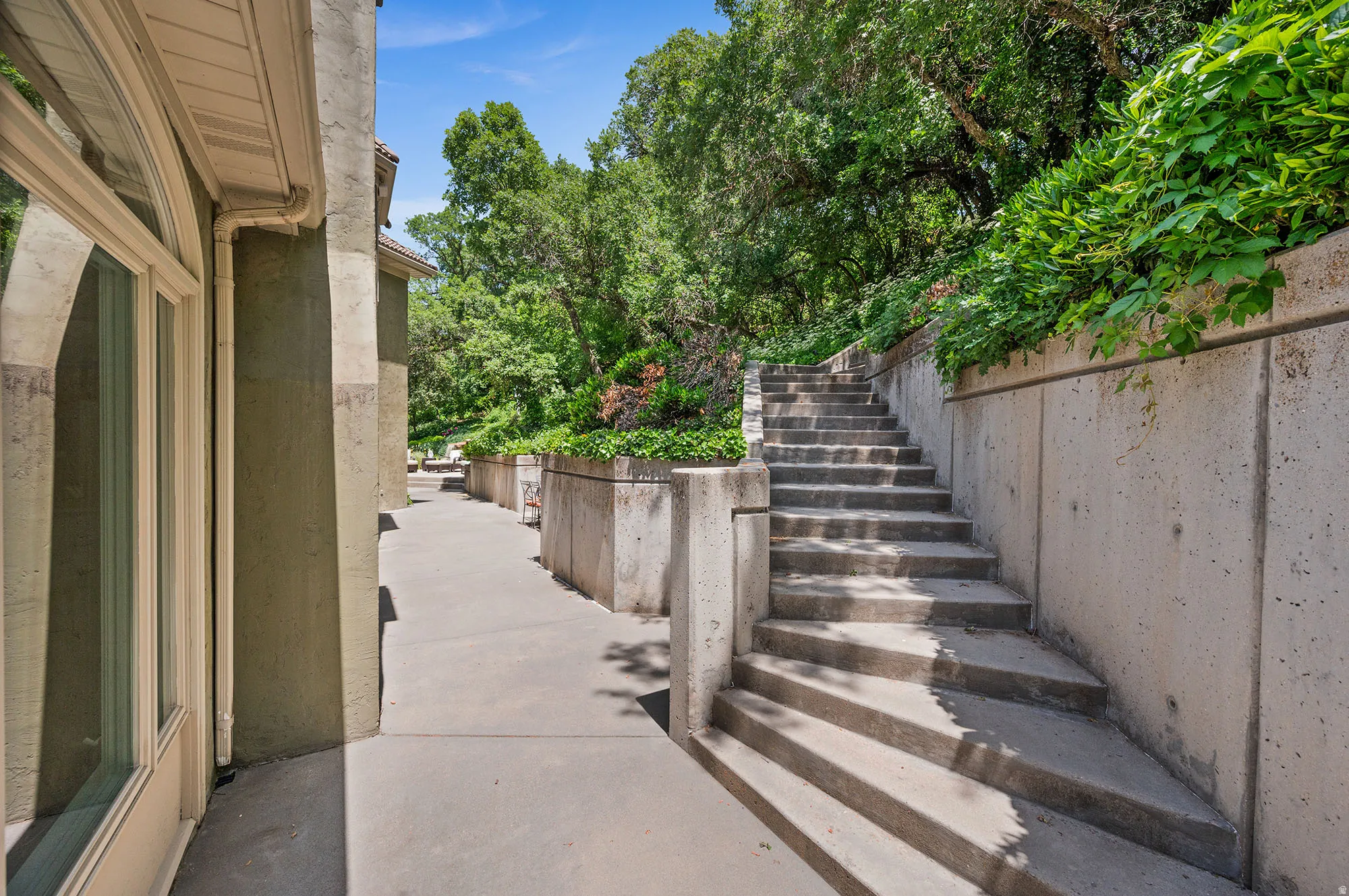 View of patio / terrace featuring stairway