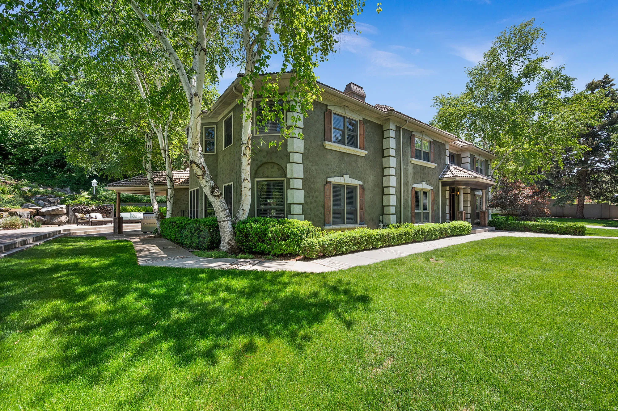 View of front and side of the 1 acre lot.