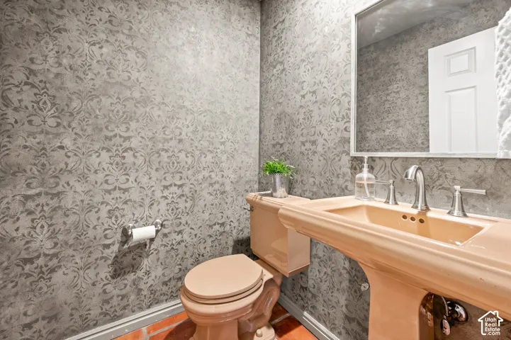 1/2 Bath off family room and office.