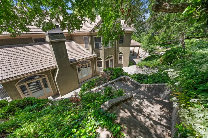 View from stairway in rear of yard