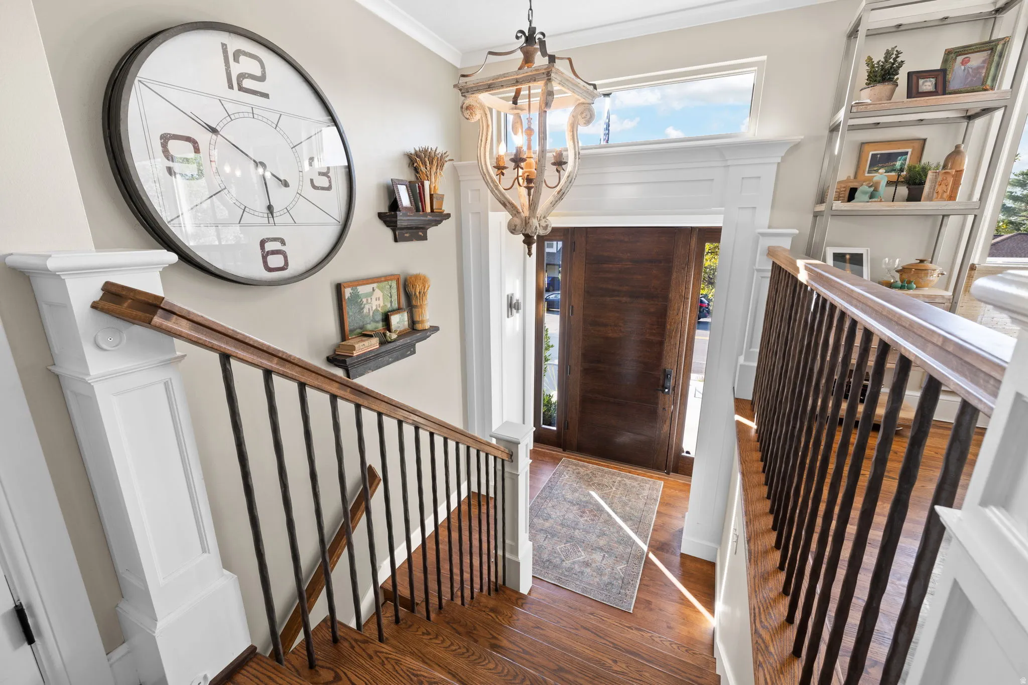 Entrance foyer with new expanded entry & front door, completed 2024