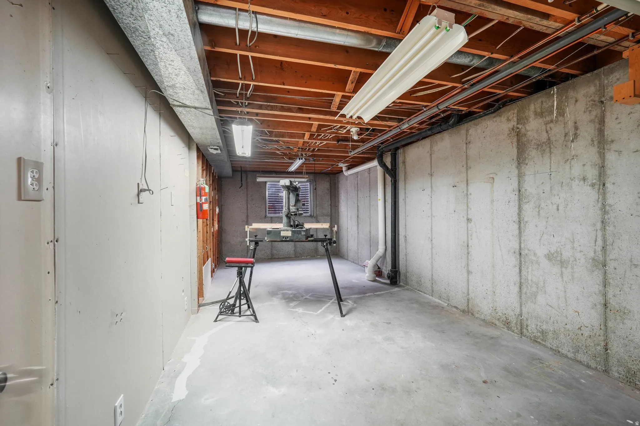 View of unfinished below grade area