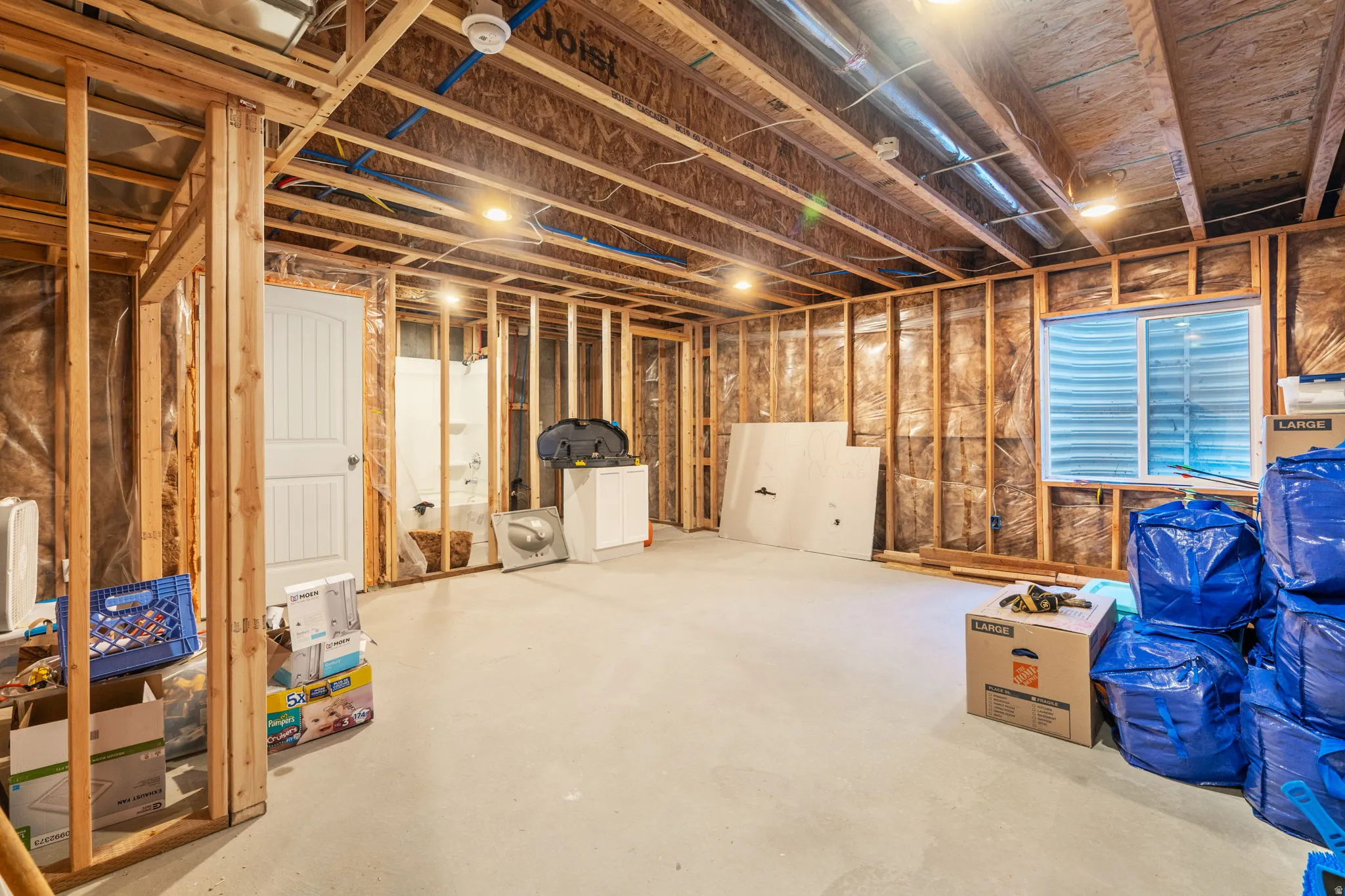 View of unfinished below grade area