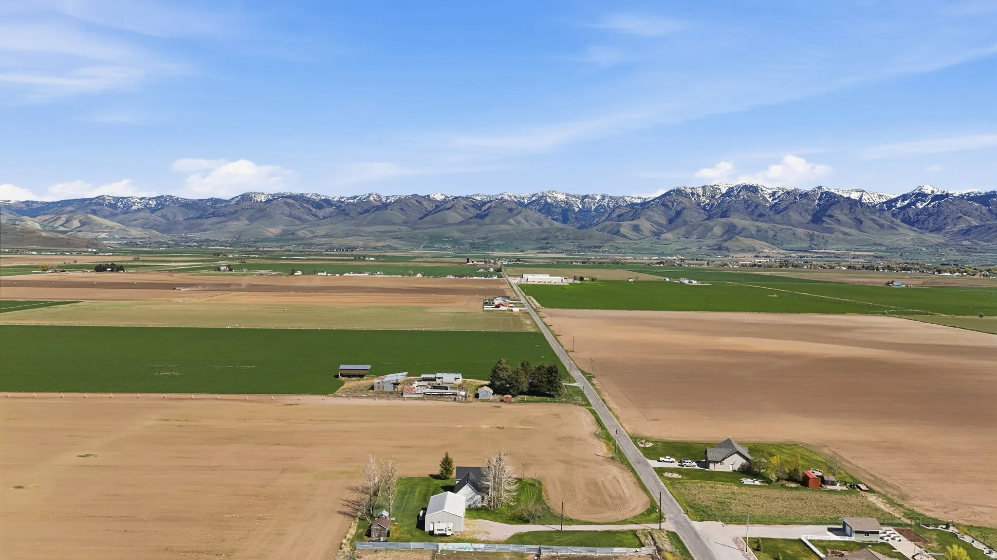Mountain view featuring rural landscape and farmland