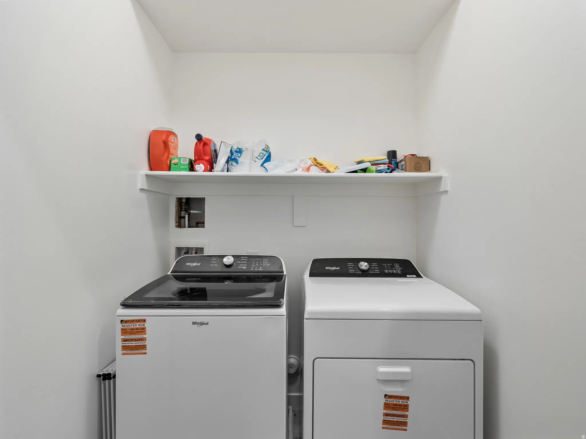 Laundry area featuring washing machine and dryer