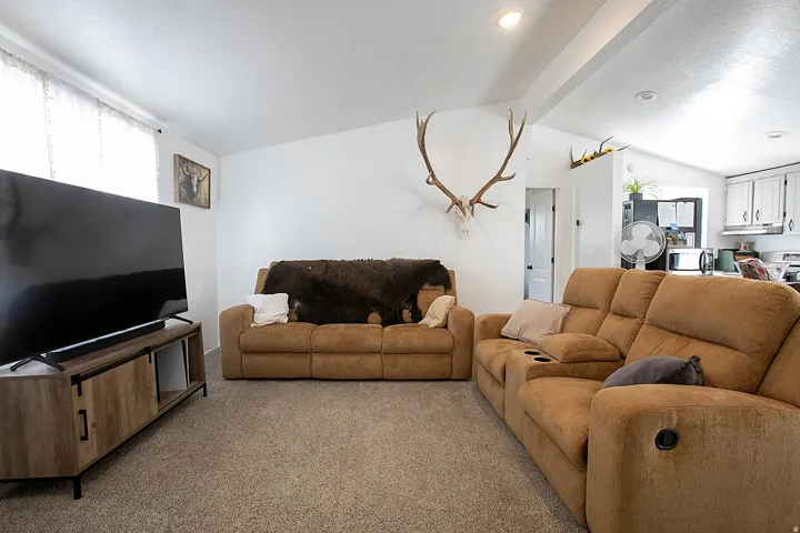View of carpeted living room